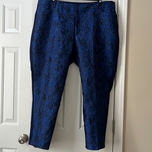 Midnight Blue Baroque Suit Pants